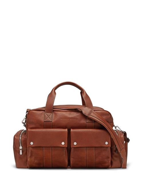 Cognac brown calf leather bag Brunello Cucinelli | MBZIU323C6608